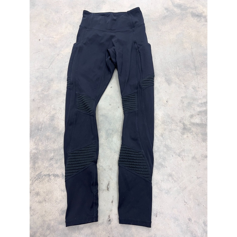 Fabletics Motion365 Anywhere Moto 7/8 Leggings Womens 20" Waist Black High Rise